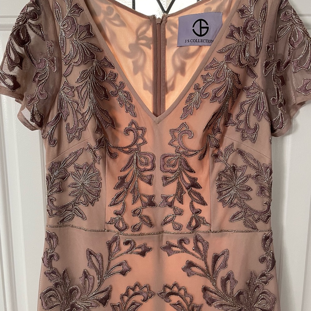 Beaded Mermaid Gown By Js Collections (Size 4) - image 8